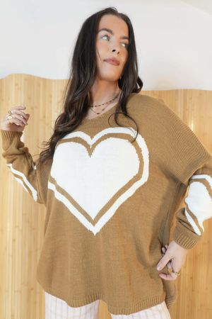 Beatrix Heart Slouch Knit Camel